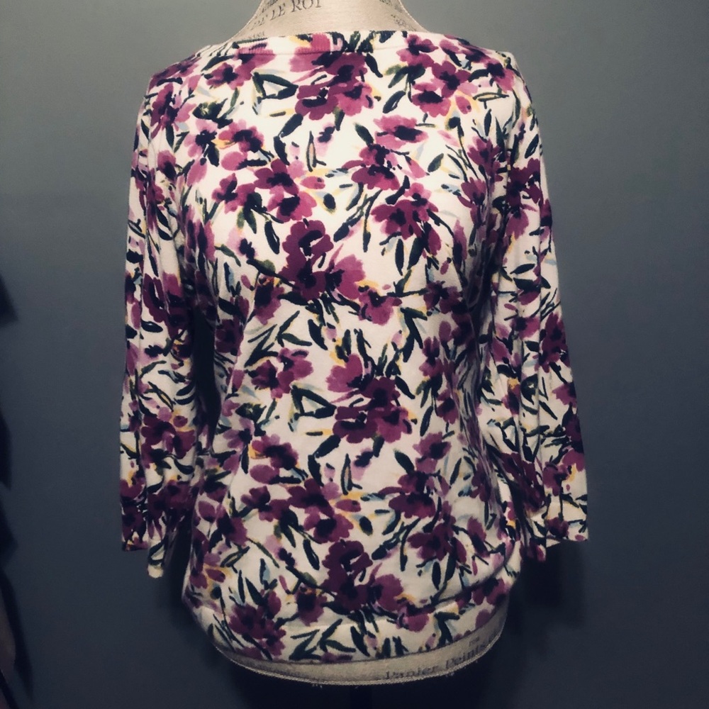 Lands End Floral Top
